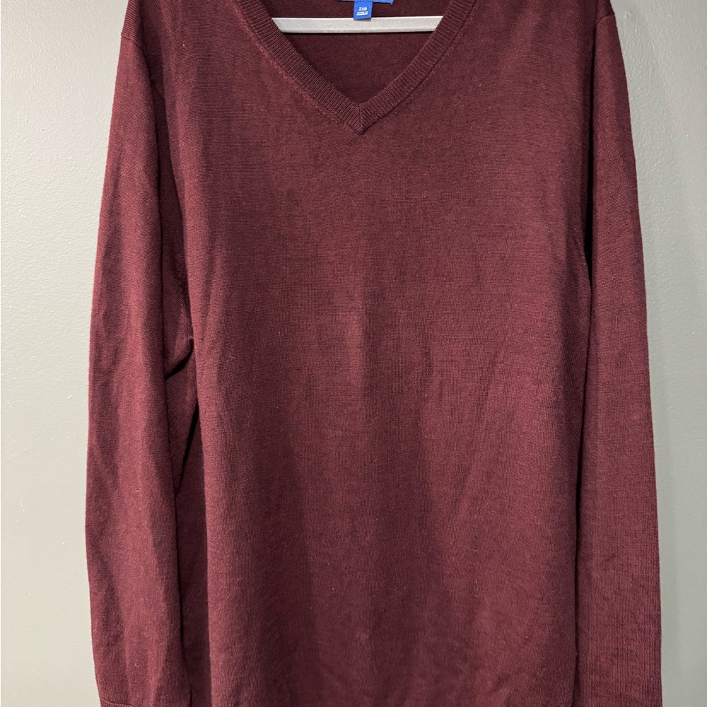 Apt. 9 Men's Maroon V-Neck Sweater